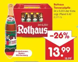 Netto Marken-Discount Rothaus Tannenzäpfle Angebot