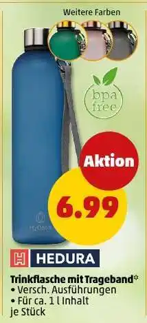 PENNY Trinkflasche mit Trageband Angebot
