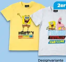NETTO Nickelodeon Sponge Bob 2er-Pack Kinder T-Shirt Angebot