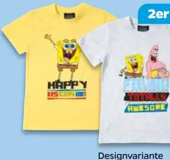 NETTO Nickelodeon Sponge Bob 2er-Pack Kinder T-Shirt Angebot
