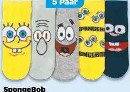 NETTO Nickelodeon Sponge Bob 5 Paar Kinder Sneakersocken Angebot