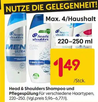 Rusta Head & shoulders shampoo und pflegespülung Angebot