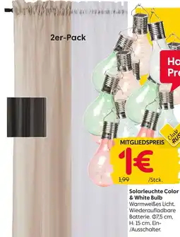 Rusta Solarleuchte color & white bulb Angebot