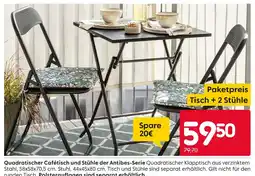 Rusta Quadratischer cafétisch und stühle der antibes-serie Angebot