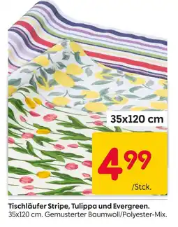 Rusta Tischläufer stripe, tulippa und evergreen Angebot