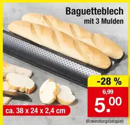 Zimmermann Baguetteblech mit 3 mulden Angebot