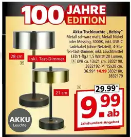 Segmüller Akku-tischleuchte „helsby“ Angebot