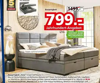 Segmüller Boxspringbett „siena“ oder schwebetürenschrank „marcato 2.0“ Angebot
