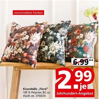 Segmüller Kissenhülle floral Angebot