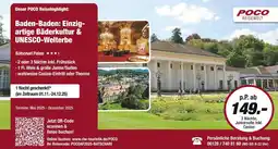 Poco Poco reisewelt baden-baden: einzigartige bäderkultur & unesco-welterbe Angebot