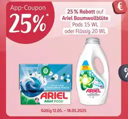 Rossmann Ariel app-coupon 25% Angebot