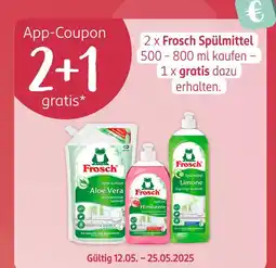 Rossmann Frosch app-coupon 2+1 gratis Angebot