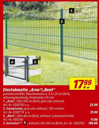 toom Baumarkt Einstabmatte „arne“/„bent“ Angebot