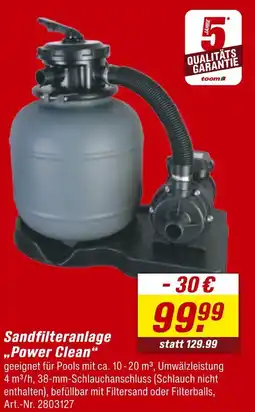 toom Baumarkt Toom sandfilteranlage power clean Angebot