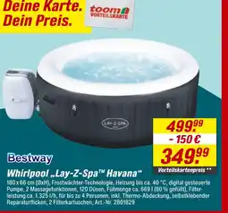 toom Baumarkt Bestway whirlpool „lay-z-spa havana“ Angebot