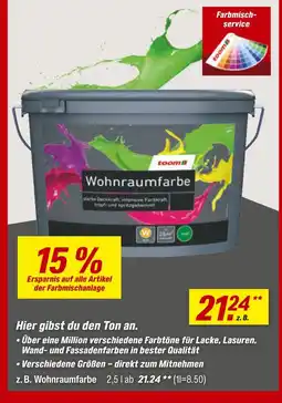 toom Baumarkt Wohnraumfarbe Angebot
