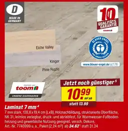 toom Baumarkt Toom laminat 7 mm Angebot