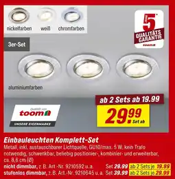 toom Baumarkt Toom einbauleuchten komplett-set Angebot