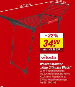 toom Baumarkt Vileda wäscheständer „king ultimate black“ Angebot