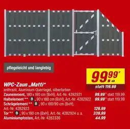 toom Baumarkt Wpc-zaun „matti“ Angebot