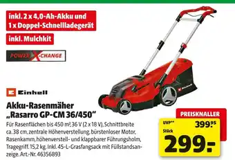 Hagebau Einhell akku-rasenmäher „rasarro gp-cm 36/450“ Angebot