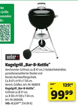 Hagebau Weber kugelgrill „bar-b-kettle“ Angebot