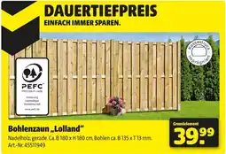 Hagebau Pefc bohlenzaun lolland Angebot