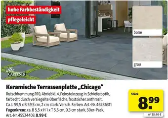 Hagebau Mr. gardener keramische terrassenplatte „chicago“ Angebot