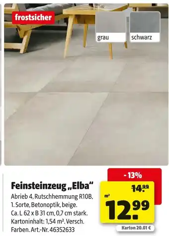 Hagebau Feinsteinzeug „elba“ Angebot