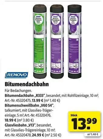 Hagebau Renovo bitumendachbahn Angebot