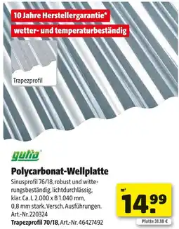 Hagebau Gutta polycarbonat-wellplatte Angebot