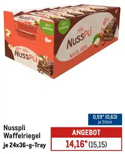 METRO Nusspli Waffelriegel Angebot