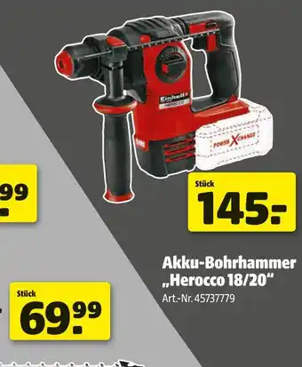 Hagebau Einhell akku-bohrhammer „herocco 18/20“ Angebot