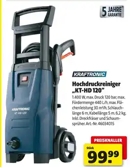 Hagebau Kraftronic hochdruckreiniger „kt-hd 120“ Angebot