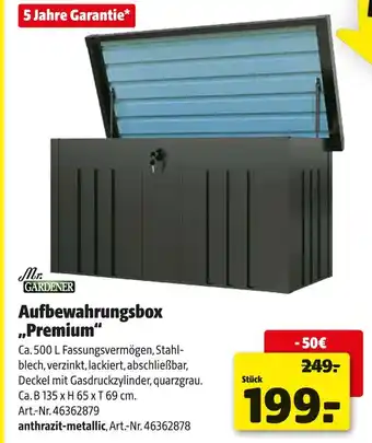 Hagebau Mr. gardener aufbewahrungsbox „premium“ Angebot