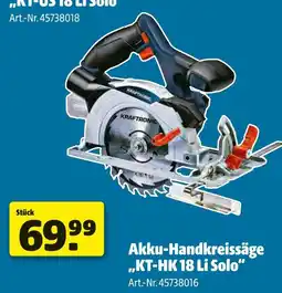 Hagebau Kraftronic akku-handkreissäge „kt-hk 18 li solo“ Angebot