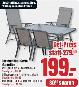 B1 Discount Baumarkt Gartenmöbel-Serie Annette Angebot