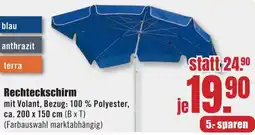 B1 Discount Baumarkt Rechteckschirm Angebot