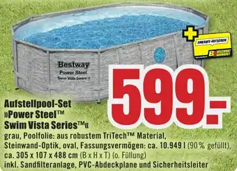 B1 Discount Baumarkt Bestway Aufstellpool-Set Power Steel Swim Vista Series Angebot