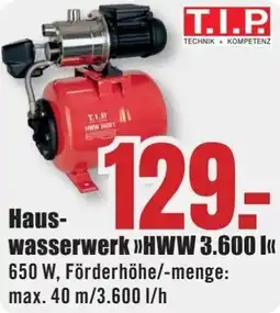 B1 Discount Baumarkt T.I.P Hauswasserwerk HWW 3.600 l Angebot