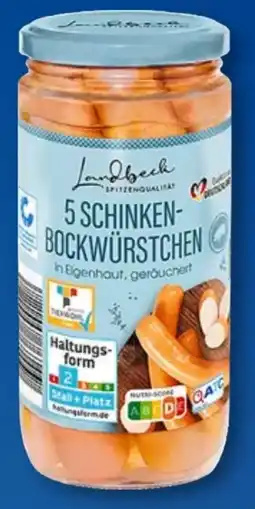 Aldi Süd Landbeck Schinken-Bockwürstchen Angebot