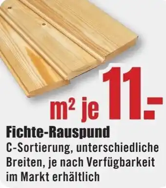 B1 Discount Baumarkt Fichte-Rauspund Angebot