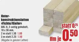B1 Discount Baumarkt Unterkonstruktionslatten Fichte/Kiefer Angebot