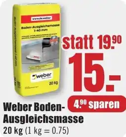 B1 Discount Baumarkt Weber Boden Ausgleichsmasse Angebot