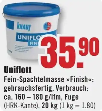 B1 Discount Baumarkt KNAUF Uniflott Angebot