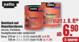 B1 Discount Baumarkt Netto Buntlack auf Kunstharzbasis Angebot