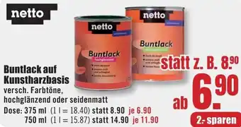 B1 Discount Baumarkt Netto Buntlack auf Kunstharzbasis Angebot