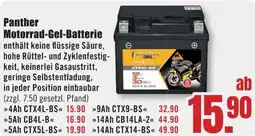 B1 Discount Baumarkt Panther Motorrad-Gel-Batterie Angebot