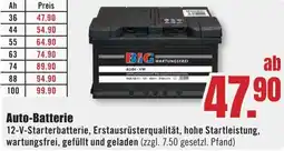 B1 Discount Baumarkt Auto-Batterie Angebot