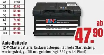 B1 Discount Baumarkt Auto-Batterie Angebot